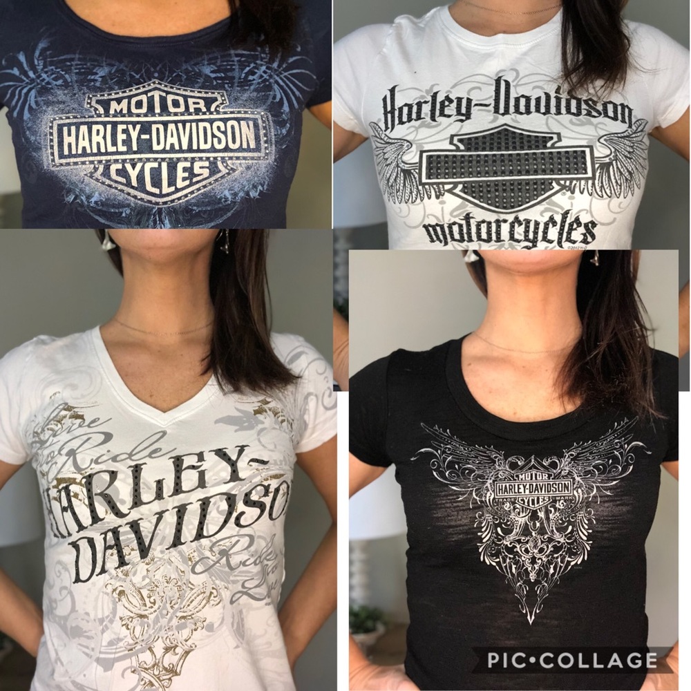 4✨Authentic Harley Davidson Women’s T-Shirt BUNDLE